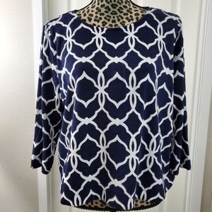 Crown & Ivy Hi-Lo 3/4 Sleeve Top/Sweater